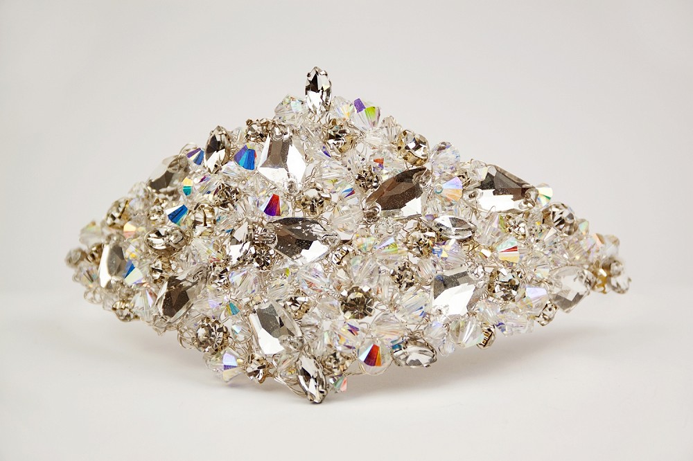 Image of crystal briidal headpiece